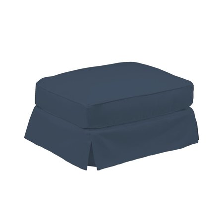 SUNSET TRADING Horizon Ottoman Slipcover Only Navy Blue - 18 x 33 x 25 in. SU-117630SC-391049